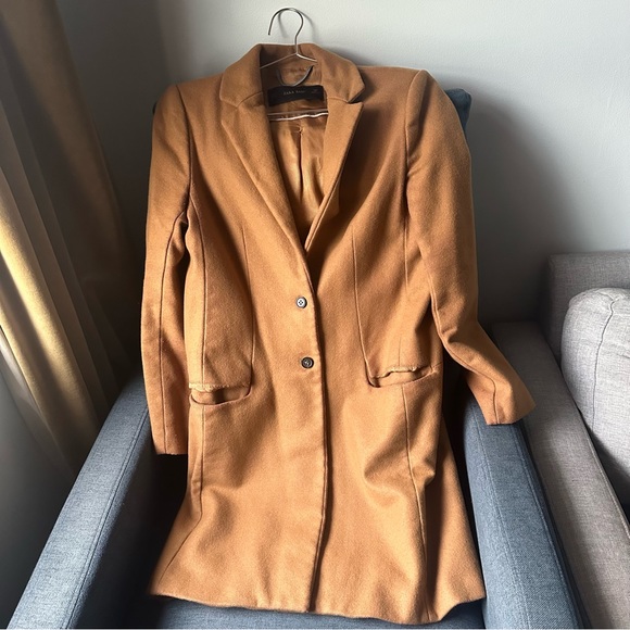 Zara Jackets & Coats Zara Camel Coat Poshmark